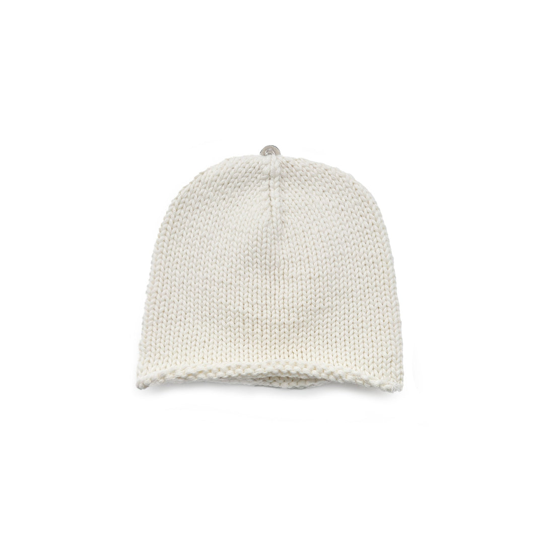 Chrome Hearts Cashmere Beaded Cross Patch White Beanie - SHENGLI ROAD MARKET