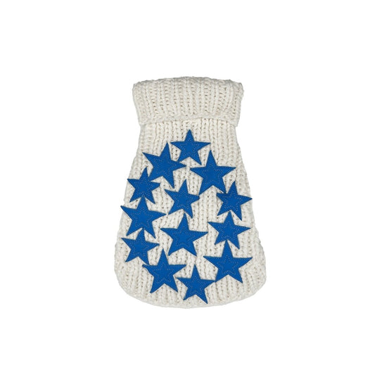 Chrome Hearts Cashmere Blue Star Leather Patch Pet Sweater - SHENGLI ROAD MARKET