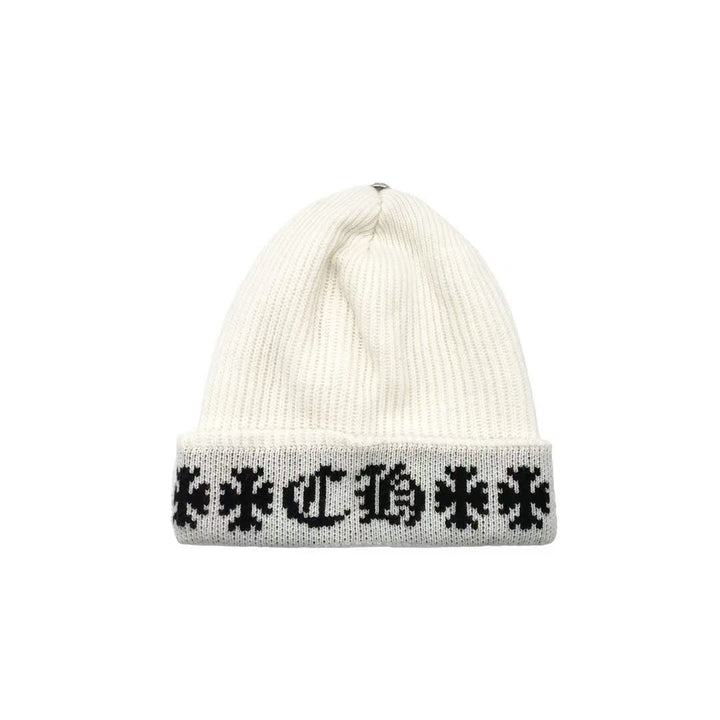 Chrome Hearts Cashmere CH Cross LOGO Beanie - SHENGLI ROAD MARKET