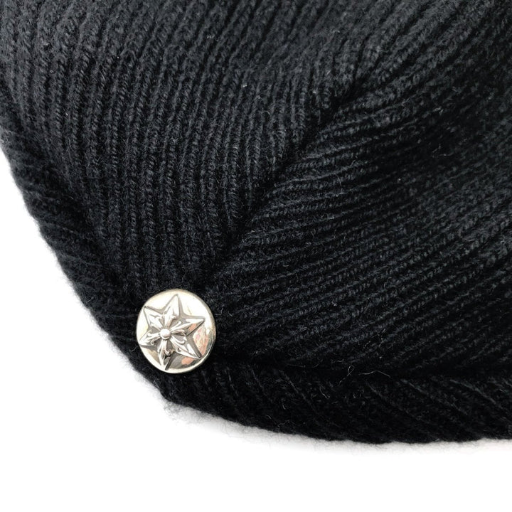 Chrome Hearts Cashmere CH Cross LOGO Black Beanie - SHENGLI ROAD MARKET