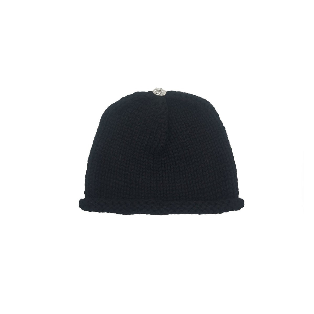 Chrome Hearts Cashmere Cross Black Beanie For Kids - SHENGLI ROAD MARKET