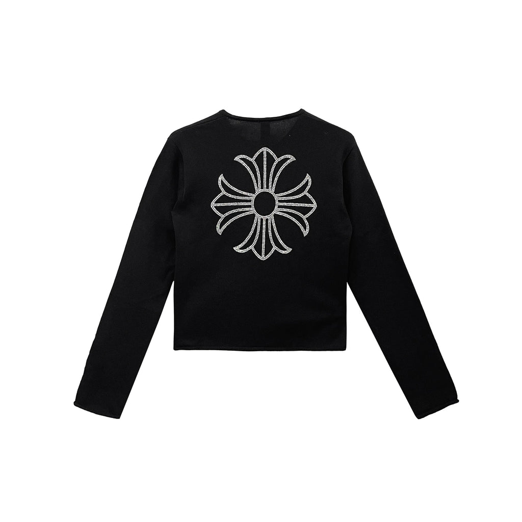 トップス Chrome Hearts 90s Rhinestone Cross Shirt Chrome Hearts Rhinestone Cross Sweater - SHENGLI ROAD MARKET