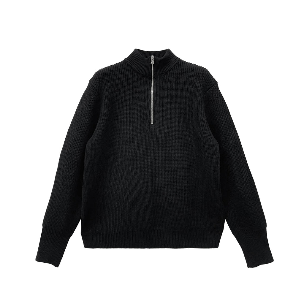 Chrome Hearts Cashmere Triple Cross Patch Half Zip Sweater - SRM