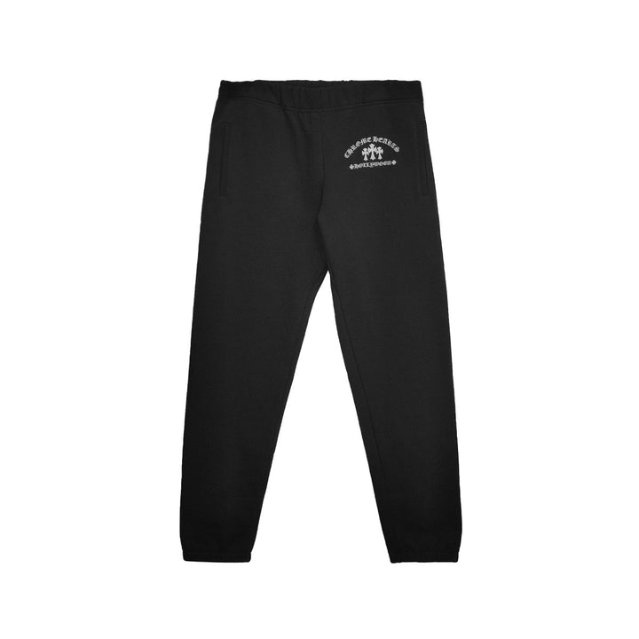 Chrome Hearts Cemetery Cross Embroidered Black Sweatpants - SHENGLI ROAD MARKET