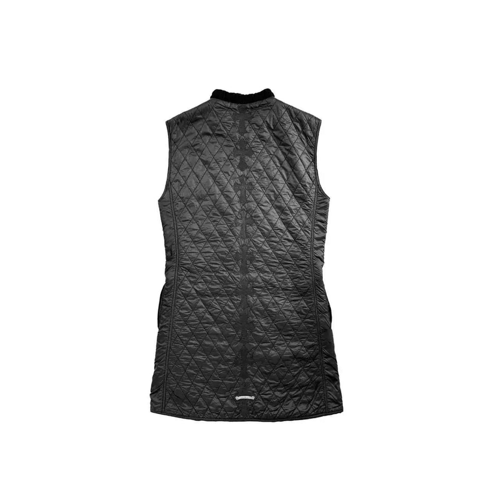 Chrome Hearts Cemetery Cross Patch Quilted Zip Vest - SHENGLI ROAD MARKET