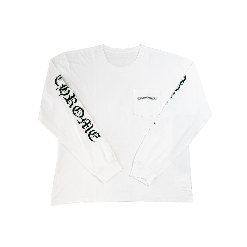 Chrome Hearts Cemetery Cross White Long Sleeve Tee - SHENGLI ROAD MARKET