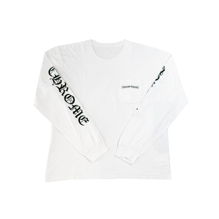 Chrome Hearts Cemetery Cross White Long Sleeve Tee - SHENGLI ROAD MARKET