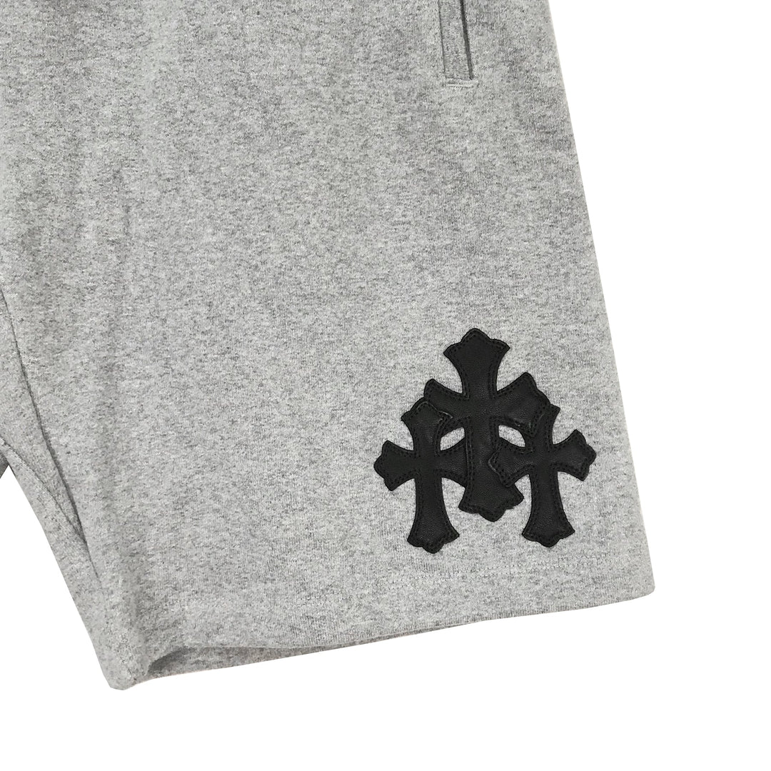 Chrome Hearts Cemetery Leather Cross Patch Paper Jam Shorts - SHENGLI ROAD MARKET