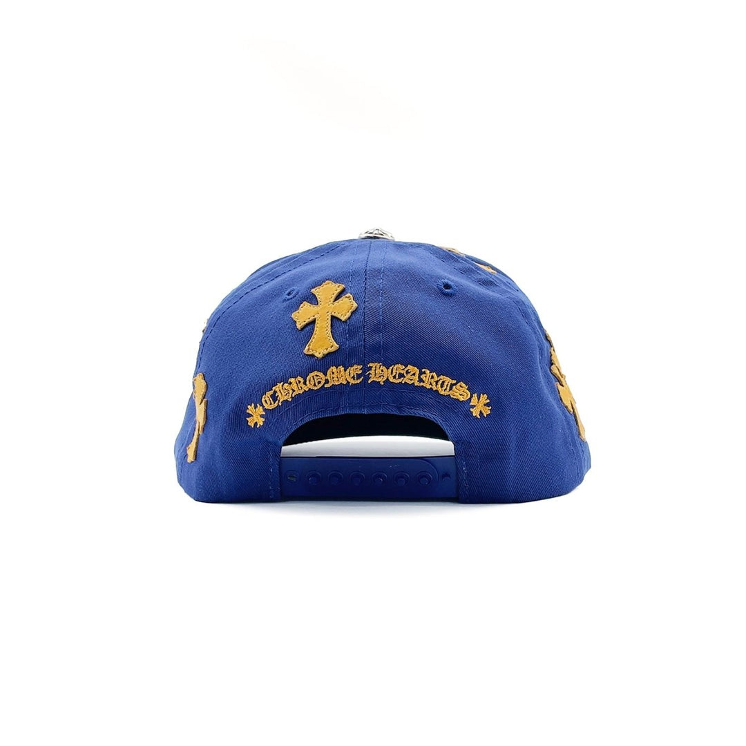 Chrome Hearts CH Embroidered Yellow Cross Patch Navy Cap - SHENGLI ROAD MARKET