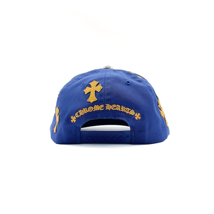 Chrome Hearts CH Embroidered Yellow Cross Patch Navy Cap - SHENGLI ROAD MARKET
