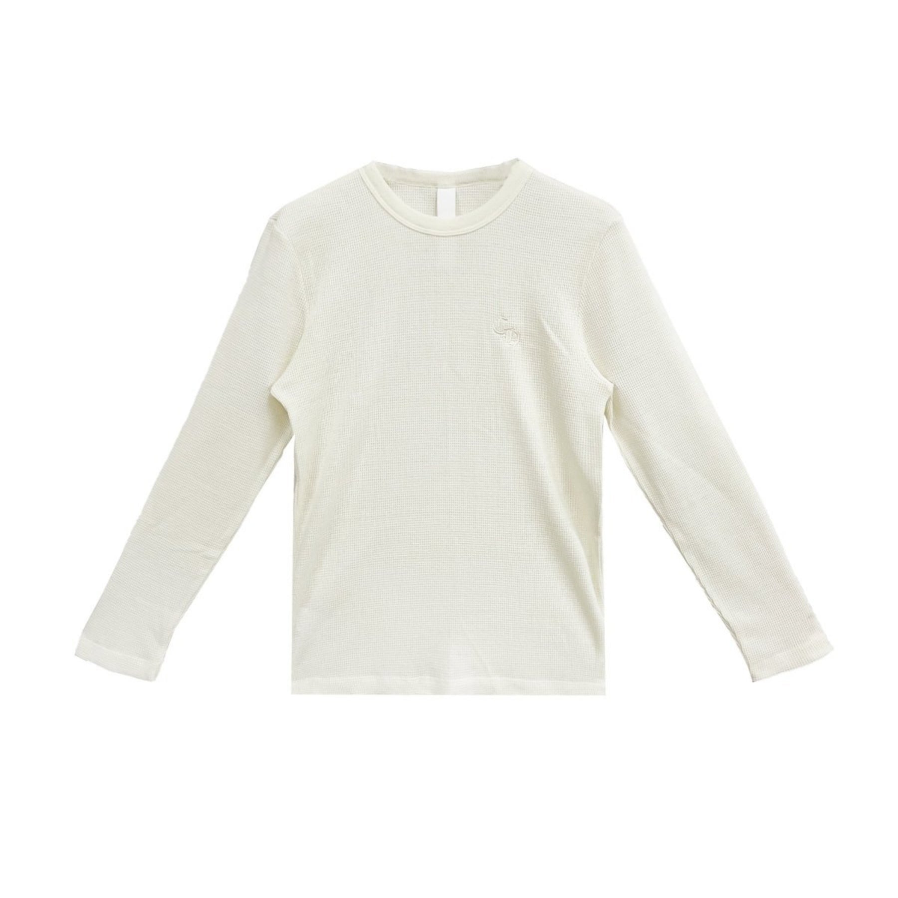【激レア】Chrome Hearts 白ロンT サーマル生地 インナー 薄手 Chrome Hearts CH Letter Waffle Thermal Long Sleeve Tee - SRM