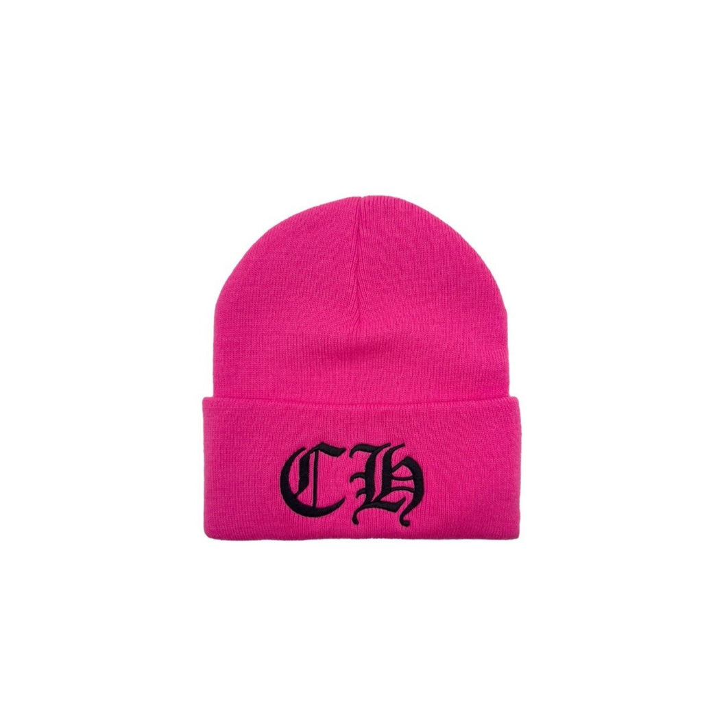 Chrome Hearts CH Embroidered Pink Beanie - SRM – SHENGLI ROAD MARKET
