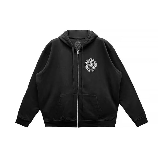 Chrome Hearts Chengdu Exclusive Horseshoe Zip Up Hoodie - SHENGLI ROAD MARKET