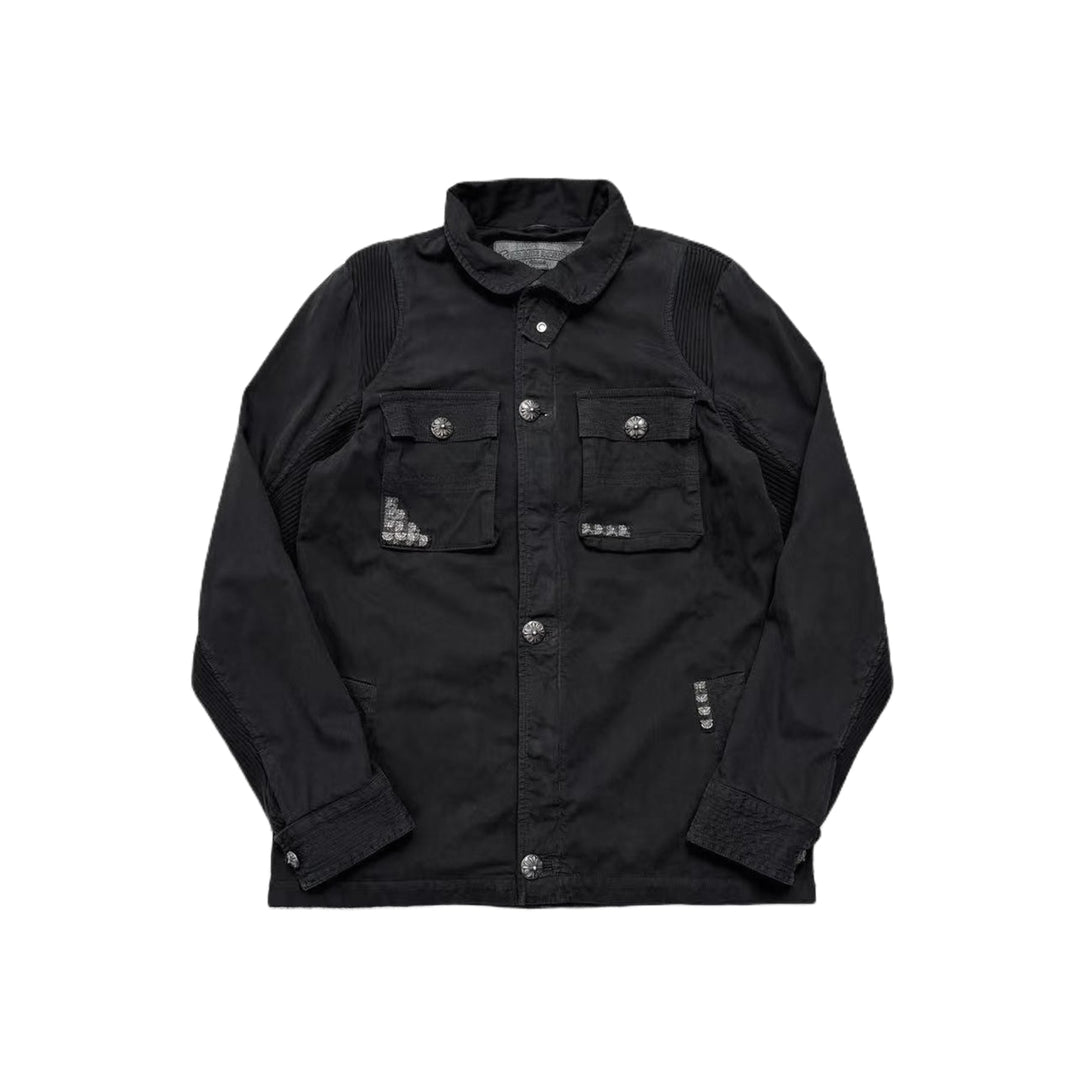 Chrome Hearts Cherry Bomb Pyramid Stud Military M65 Black Jacket - SHENGLI ROAD MARKET