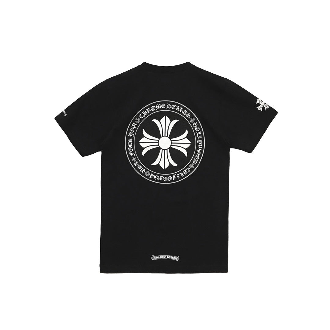 Chrome Hearts Circle Scroll Cross Short Sleeve Tee - SHENGLI ROAD MARKET