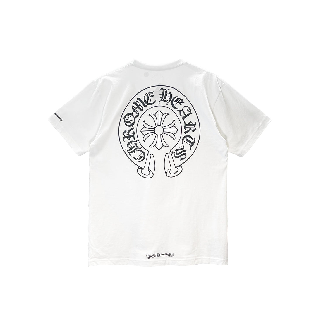 Chrome Hearts Classic Horseshoe Logo Short Sleeve T-shirt - SHENGLI ROAD MARKET