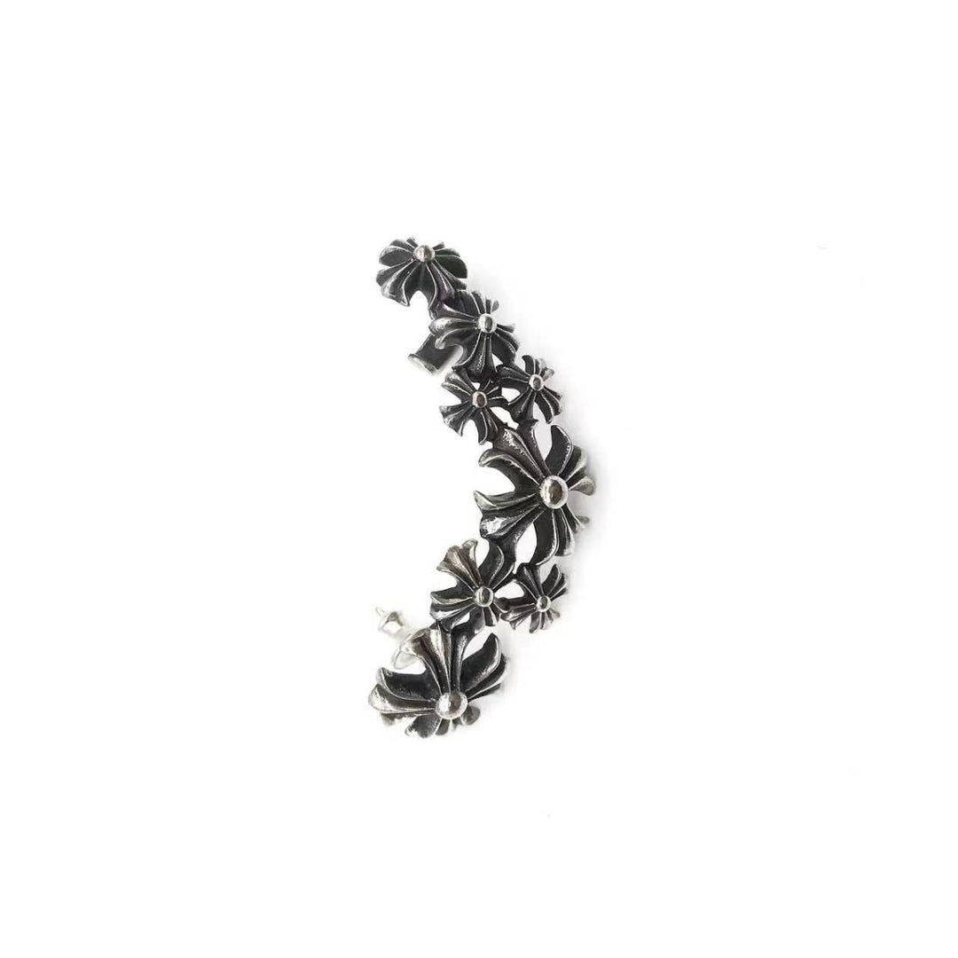 Chrome Hearts CLIMBER Silver Multi Cross Earring Stud - SHENGLI ROAD MARKET