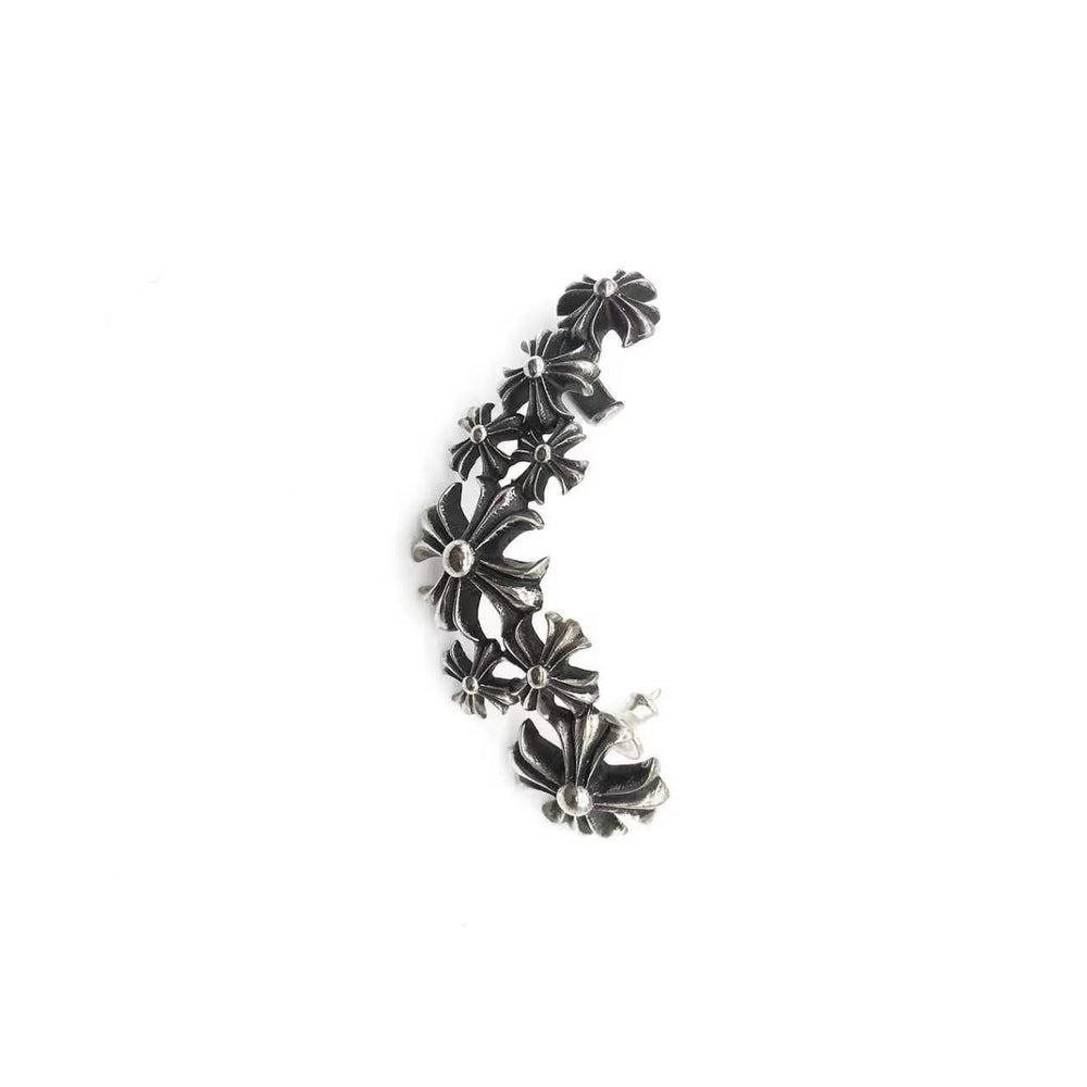 Chrome Hearts CLIMBER Silver Multi Cross Earring Stud - SHENGLI ROAD MARKET