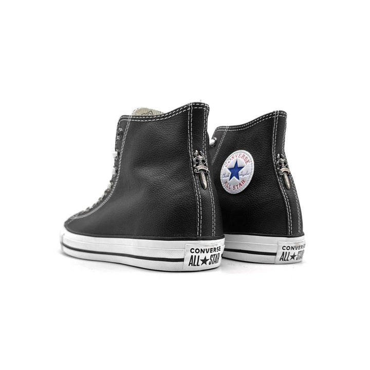 Chrome Hearts Converse Silver Sword Leather High - Top Sneakers - SHENGLI ROAD MARKET