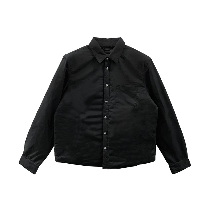 Chrome Hearts Cross Button Black Down Shirt Jacket - SHENGLI ROAD MARKET