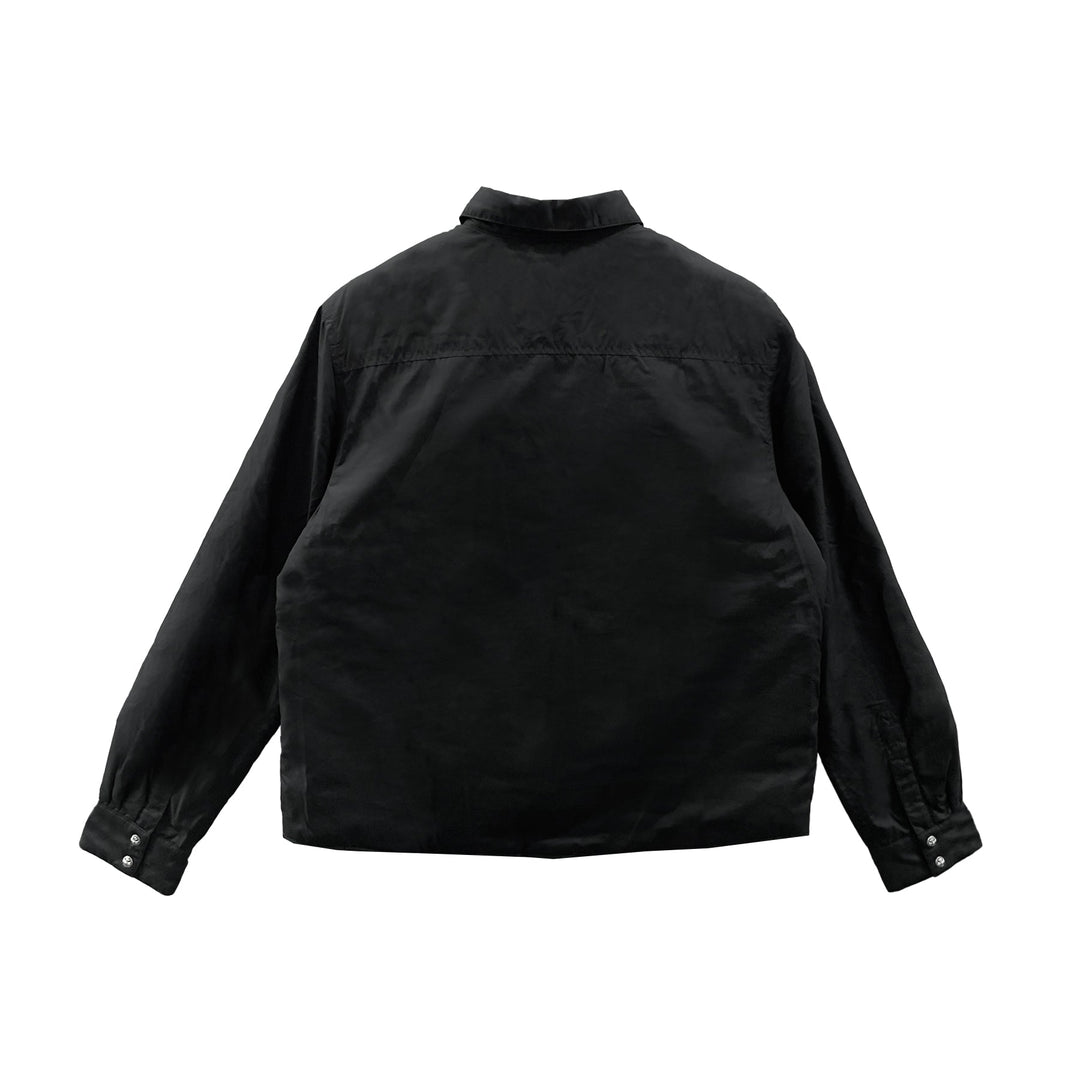Chrome Hearts Cross Button Black Down Shirt Jacket - SHENGLI ROAD MARKET