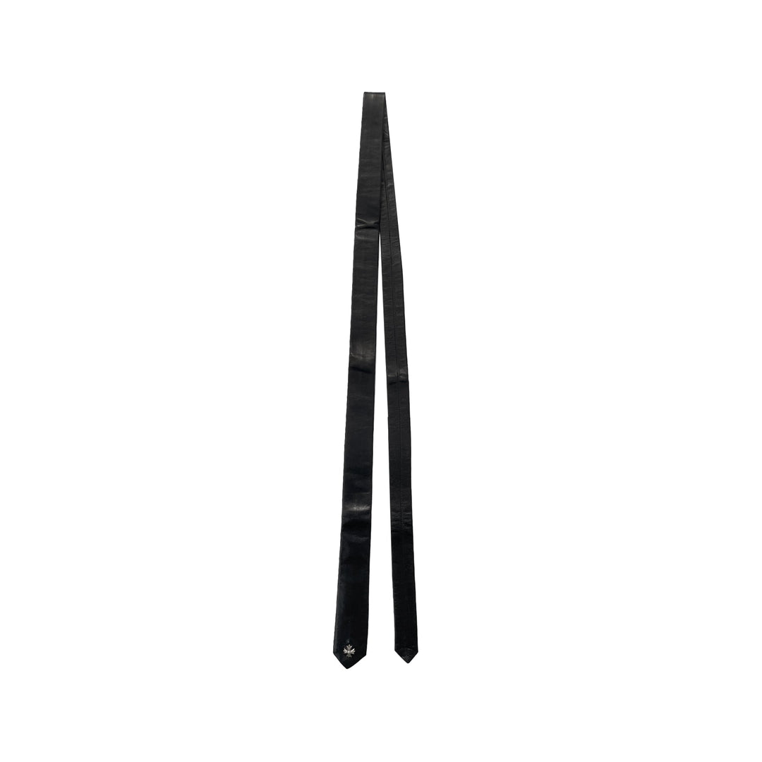 Chrome Hearts Cross Embellished Leather Tie - SHENGLI ROAD MARKET