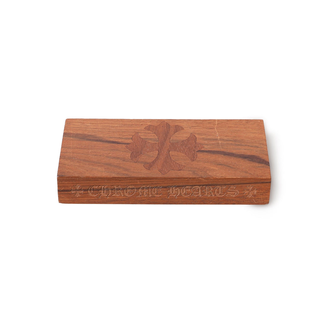 Chrome Hearts Cross Engraved Wooden Display Object - SHENGLI ROAD MARKET