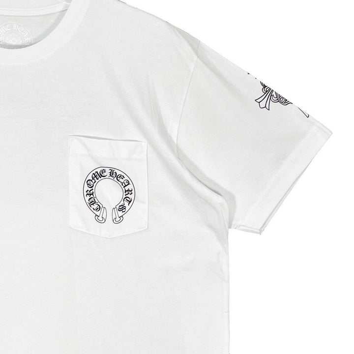 CHROME HEARTS (クロムハーツ) クロスホースシューロゴ半袖Tシャツ