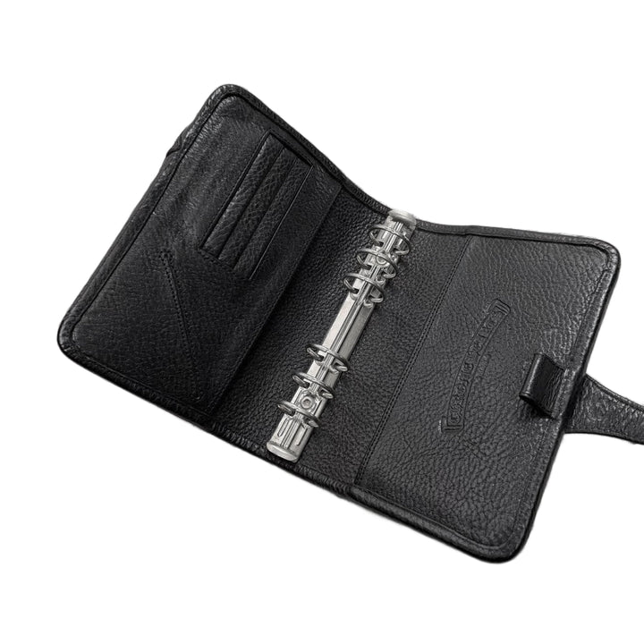 Chrome Hearts Cross Leather Patch Black Leather A6 Notebook Cover - SHENGLI ROAD MARKET