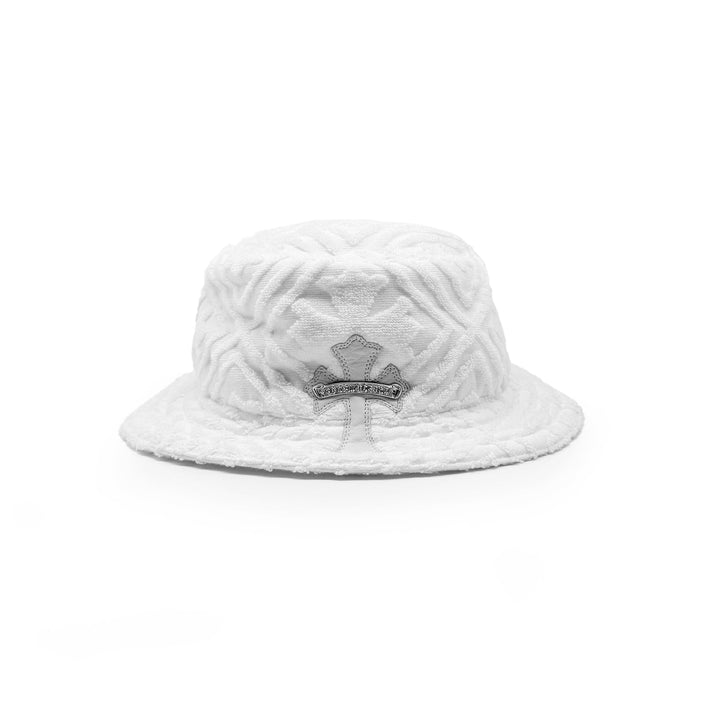 Chrome Hearts Cross Leather Patch Terry Cloth Hat - SHENGLI ROAD MARKET