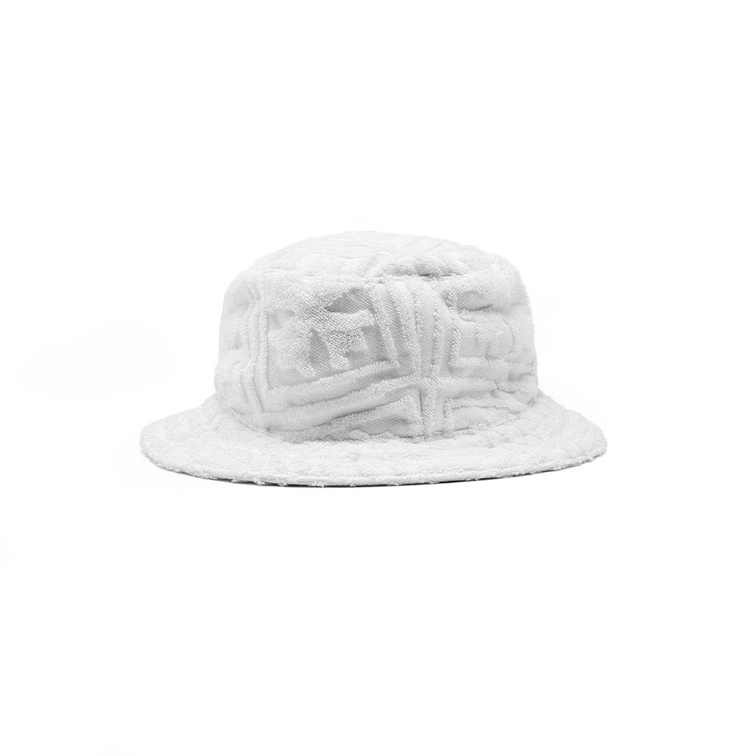 Chrome Hearts Cross Leather Patch Terry Cloth Hat - SHENGLI ROAD MARKET