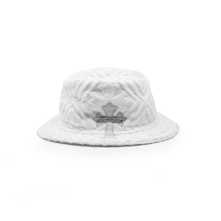 Chrome Hearts Cross Leather Patch Terry Fabric Hat - SHENGLI ROAD MARKET