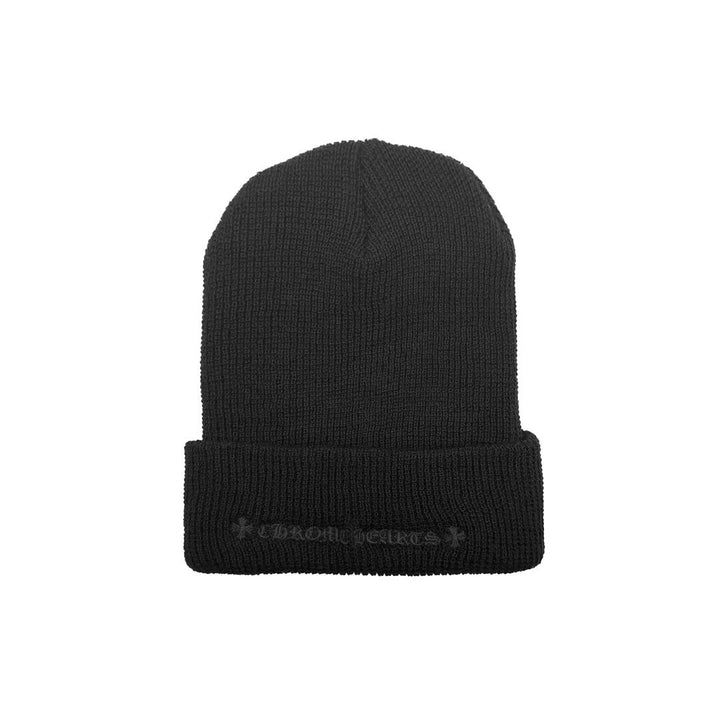 Chrome Hearts Cross Logo Black Beanie - SHENGLI ROAD MARKET