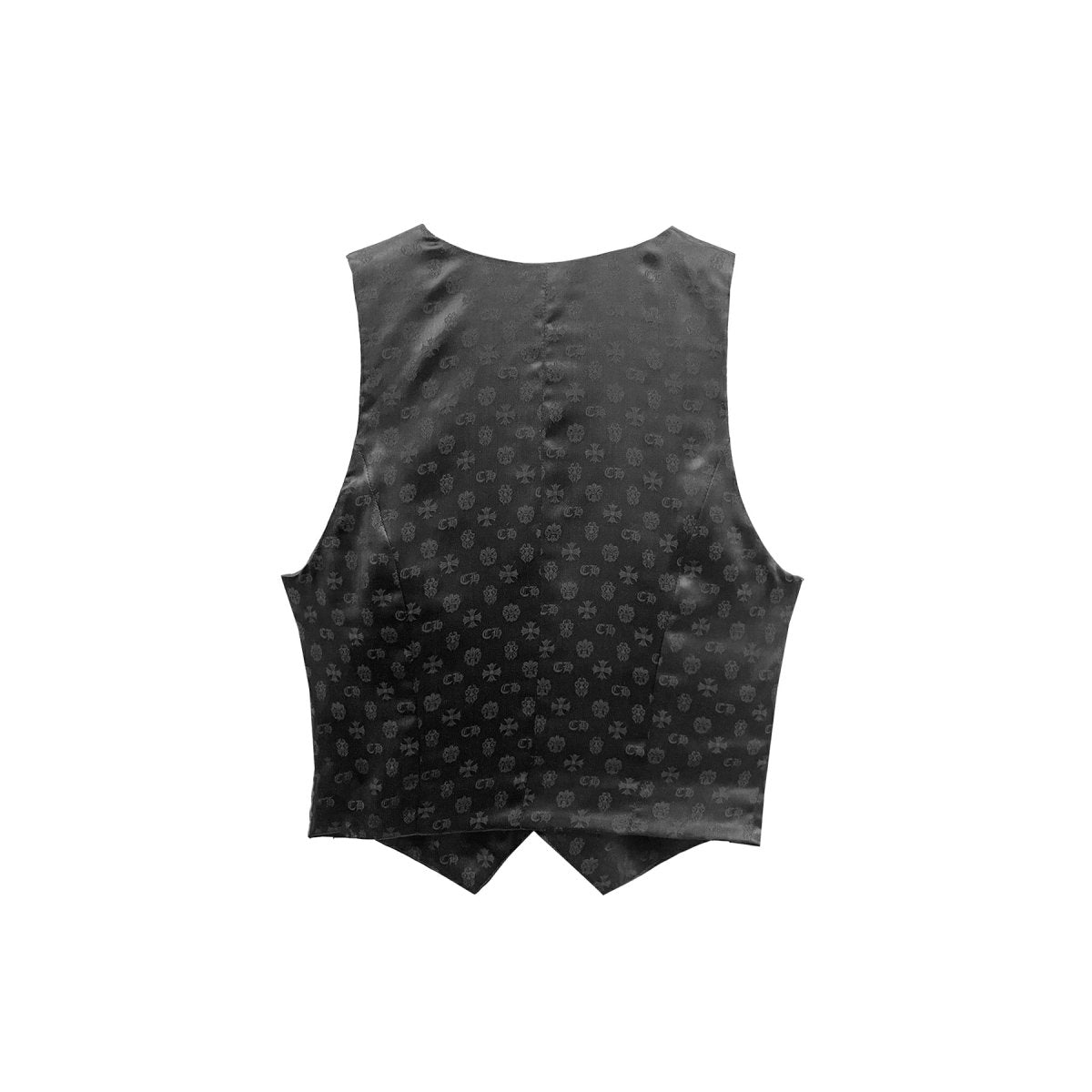 Chrome Hearts Cross Logo Black Silk Vest - SHENGLI ROAD MARKET