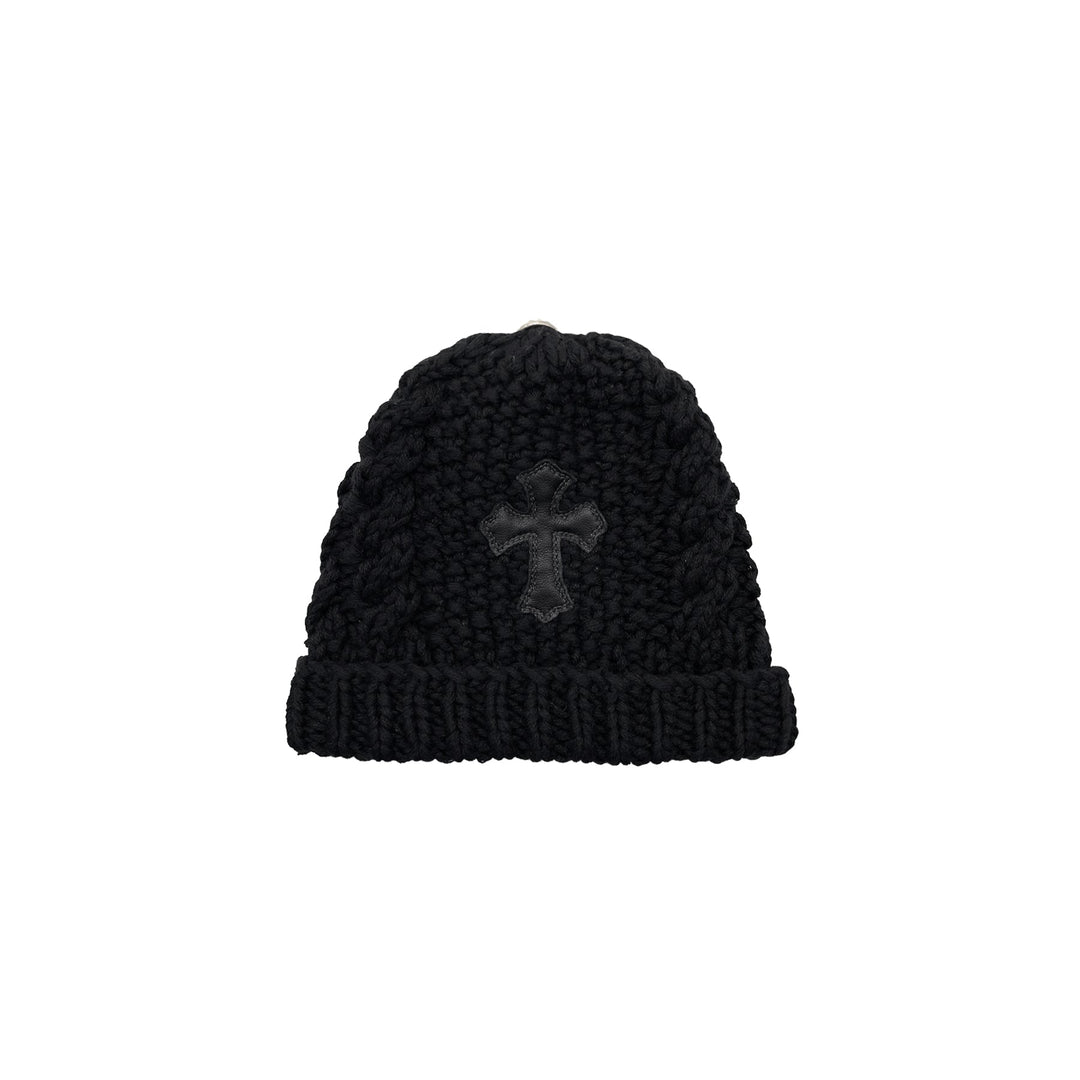 Chrome Hearts Cross Patch Black Beanie For Kids - SHENGLI ROAD MARKET