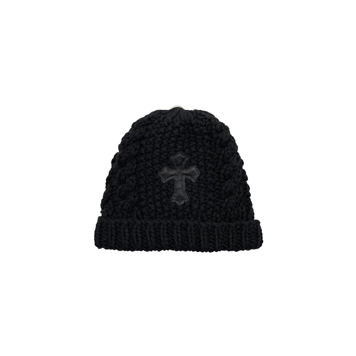 Chrome Hearts Cross Patch Black Beanie For Kids - SHENGLI ROAD MARKET