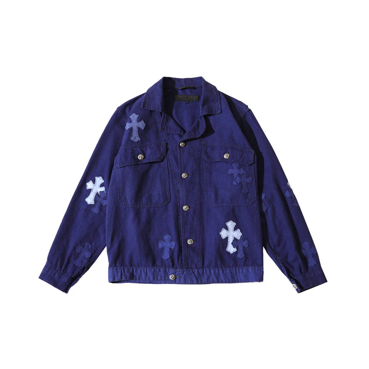 Chrome Hearts Cross Patch Bleu de Travail French Work Jacket - SHENGLI ROAD MARKET