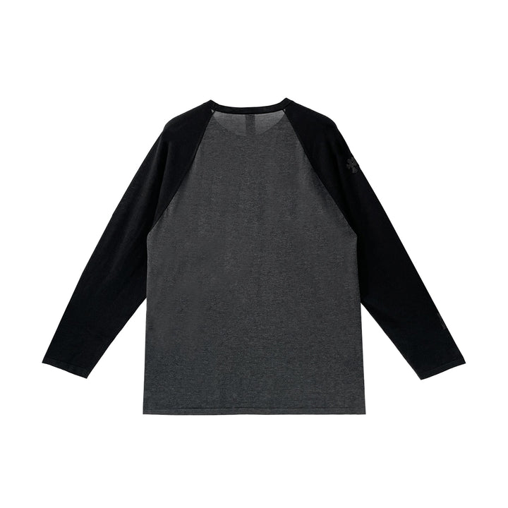 Chrome Hearts Cross Patch Embroidered Silk Raglan Black Long Sleeve T-Shirt - SHENGLI ROAD MARKET
