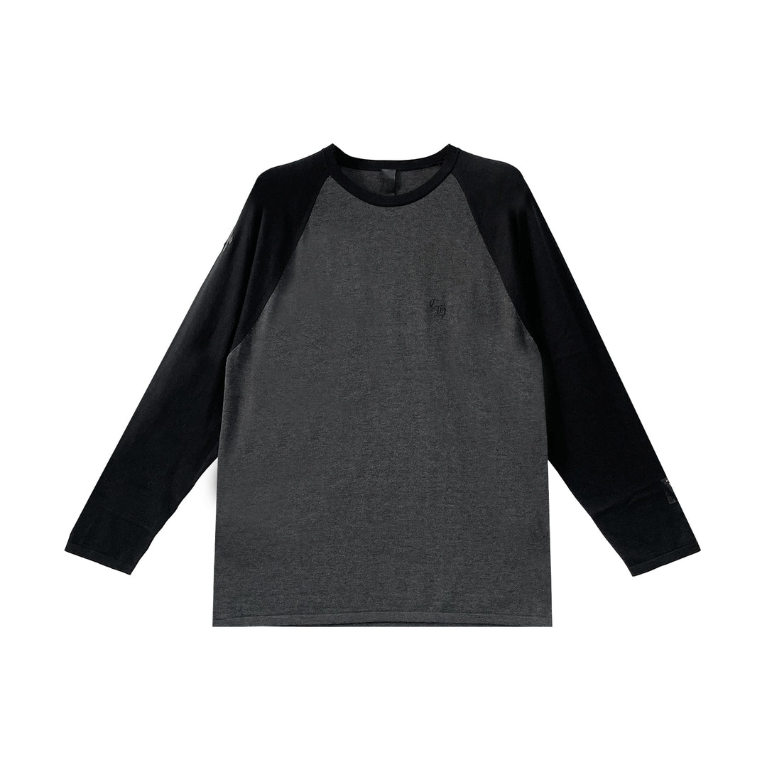 Chrome Hearts Cross Patch Embroidered Silk Raglan Black Long Sleeve T-Shirt - SHENGLI ROAD MARKET