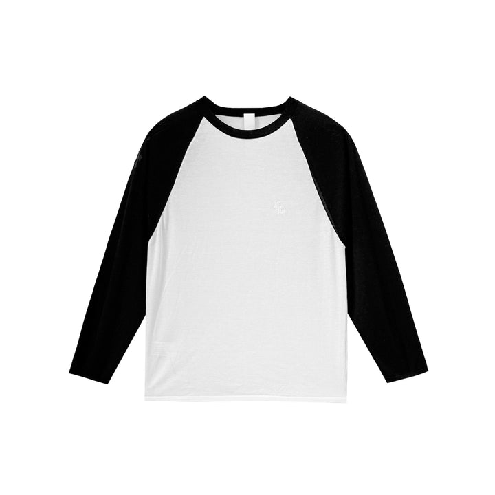 Chrome Hearts Cross Patch Embroidered Silk Raglan Black&White Long Sleeve Tee - SHENGLI ROAD MARKET