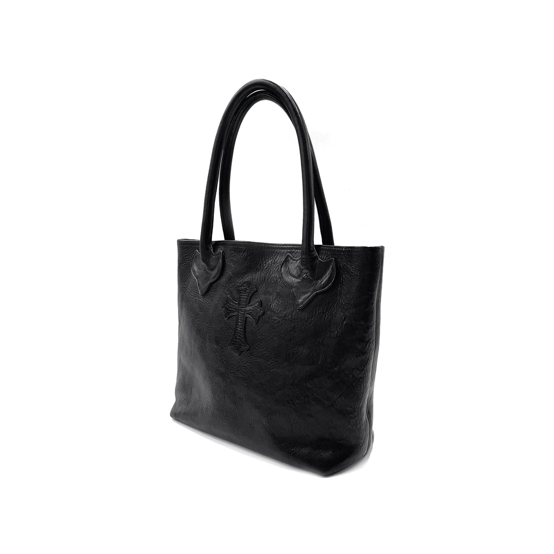 Chrome Hearts Cross Patch Leather Black Tote Bag - SHENGLI ROAD MARKET