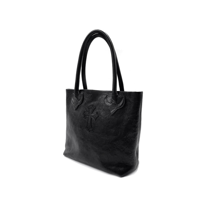 Chrome Hearts Cross Patch Leather Black Tote Bag - SHENGLI ROAD MARKET