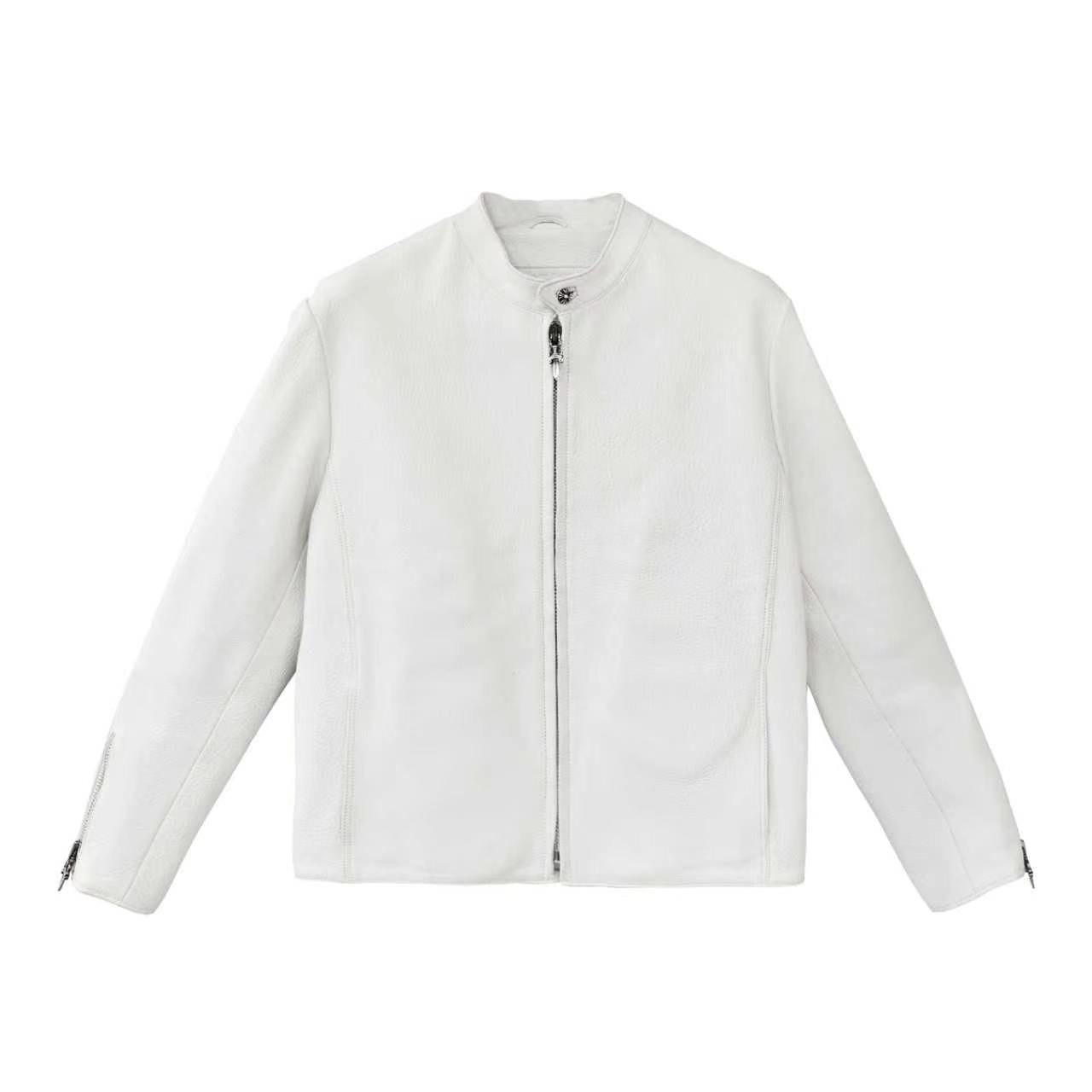 Chrome Hearts Cross Patch Leather White Jacket - SRM – SHENGLI