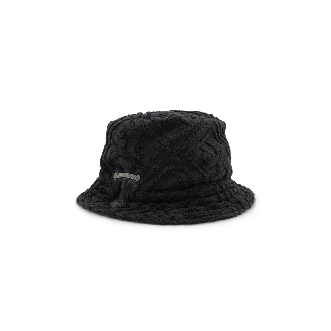 Chrome Hearts Cross Patch Terry Cloth Plus Monogram Black Hat - SHENGLI ROAD MARKET