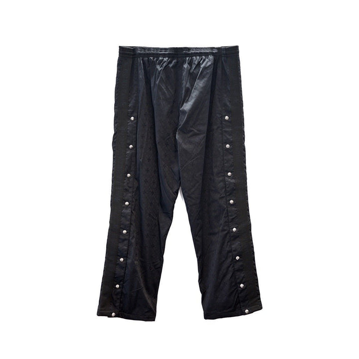 Chrome Hearts Cross Pattern Silver Buttons Horseshoe Logo Track Pants - SHENGLI ROAD MARKET