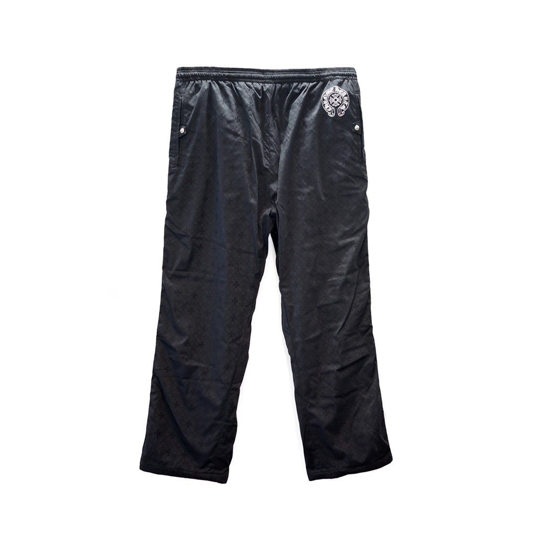 Chrome Hearts Cross Pattern Silver Buttons Horseshoe Logo Track Pants - SHENGLI ROAD MARKET