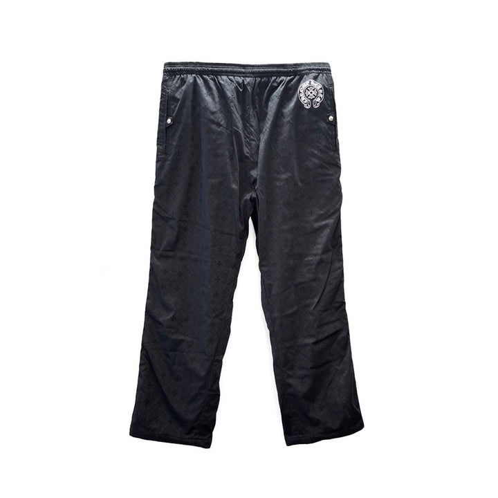 Chrome Hearts Cross Pattern Silver Buttons Horseshoe Logo Track Pants - SHENGLI ROAD MARKET