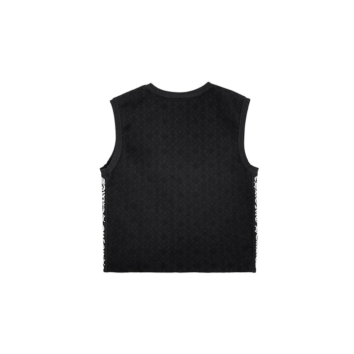 Chrome Hearts Cross Pattern Slide Script Logo Black Tank Top - SHENGLI ROAD MARKET