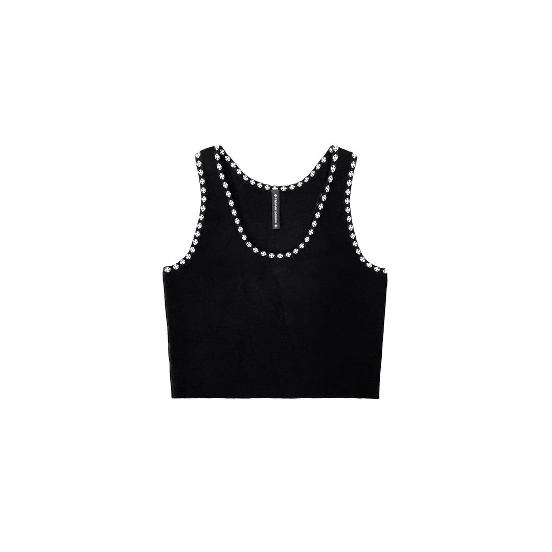 Chrome Hearts Cross-print Cropped Knit Tank Top - SHENGLI ROAD MARKET