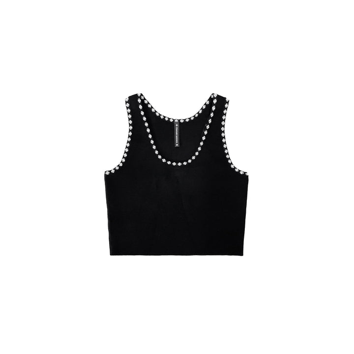 Chrome Hearts Cross-print Cropped Knit Tank Top - SHENGLI ROAD MARKET